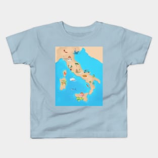 Itayl map Kids T-Shirt